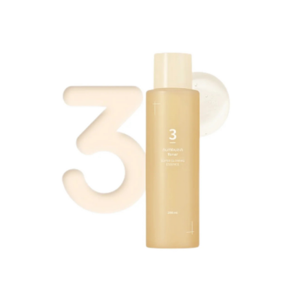 Numbuzin No.3 Super Glowing Essence Toner - Toner éclatant avec ingrédients fermentés pour peau lumineuse.